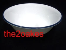 4 Corelle Florentia 6-1/6" Cereal Soup Bowls white with Navy Blue Rim Memhis