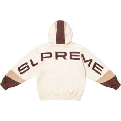 Supreme Paneled Hooded Sweatshirt Natural | eBay