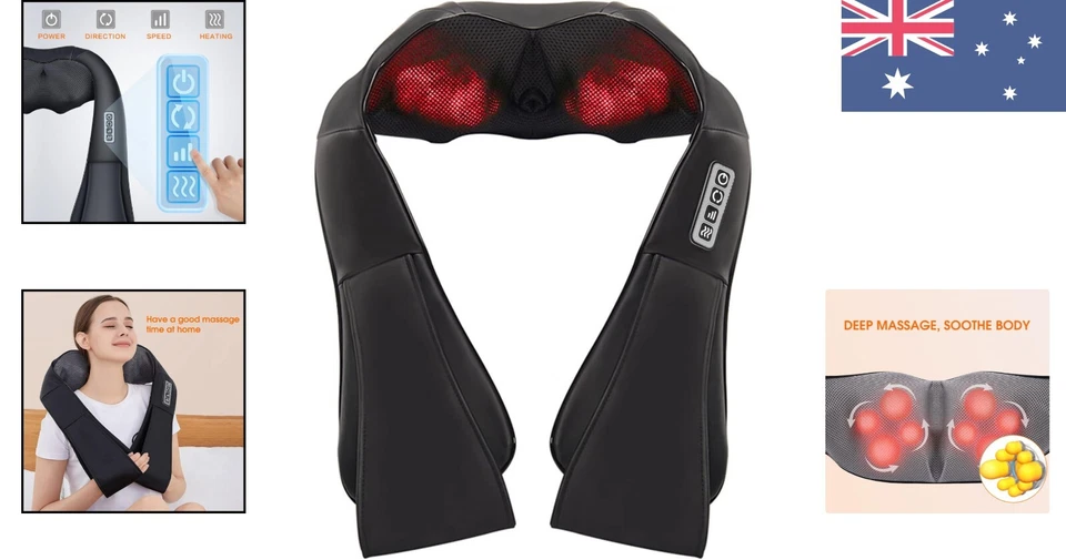 Deep Tissue Massage Wand with Heat - Adjustable Shiatsu Massager for Home & Car - image 2 of 4