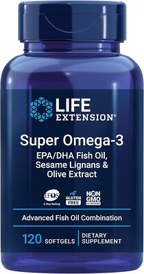 Life extension SuperOmega-3 Fish Oil 120 Gel - substitutes RenewLife Norwegian