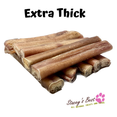 6 inch Extra Thick Bully Sticks For Dogs, Premium Dog Chew  (5 count)