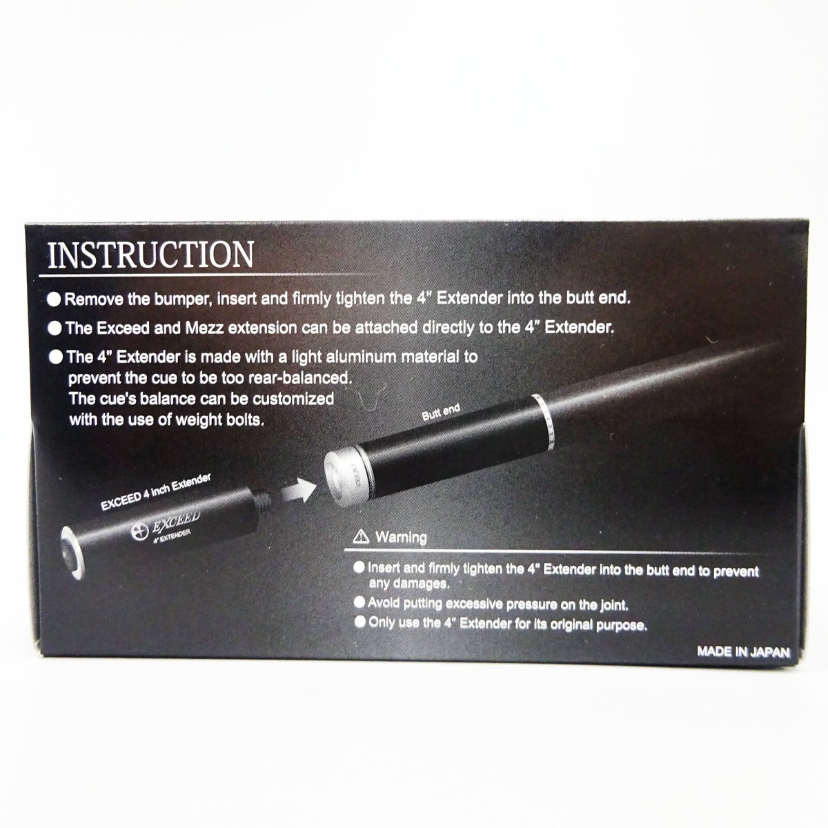 Pool Extension Exceed 4in Extender Mezz Miki Billiards Mk