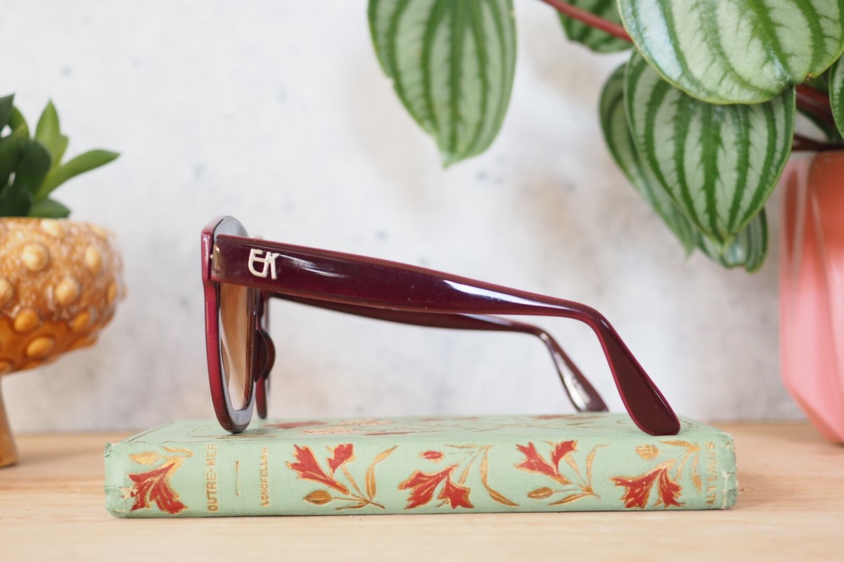 EMMANUELLE KHANH PARIS 5050 41 Deep dark red Sunglasses France Vintage 1990s Vintage Emmanuelle Khanh Sunglasses 1990 main image 4
