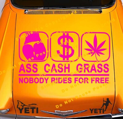 Gas Ass Grass Funny Vinyl Decal - Die Cut Sticker For Cars Trucks Windows