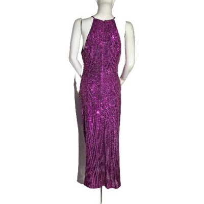 badgley mischka pink sequin dress Belle Badgley Mischka Women's Dress Size 12 Sequin Dress Evening  PinkFuchsia 13