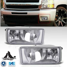 For 2007-2013 Chevy Silverado 1500 2500 HD Tahoe Bumper Fog Lights Lamps 07-13