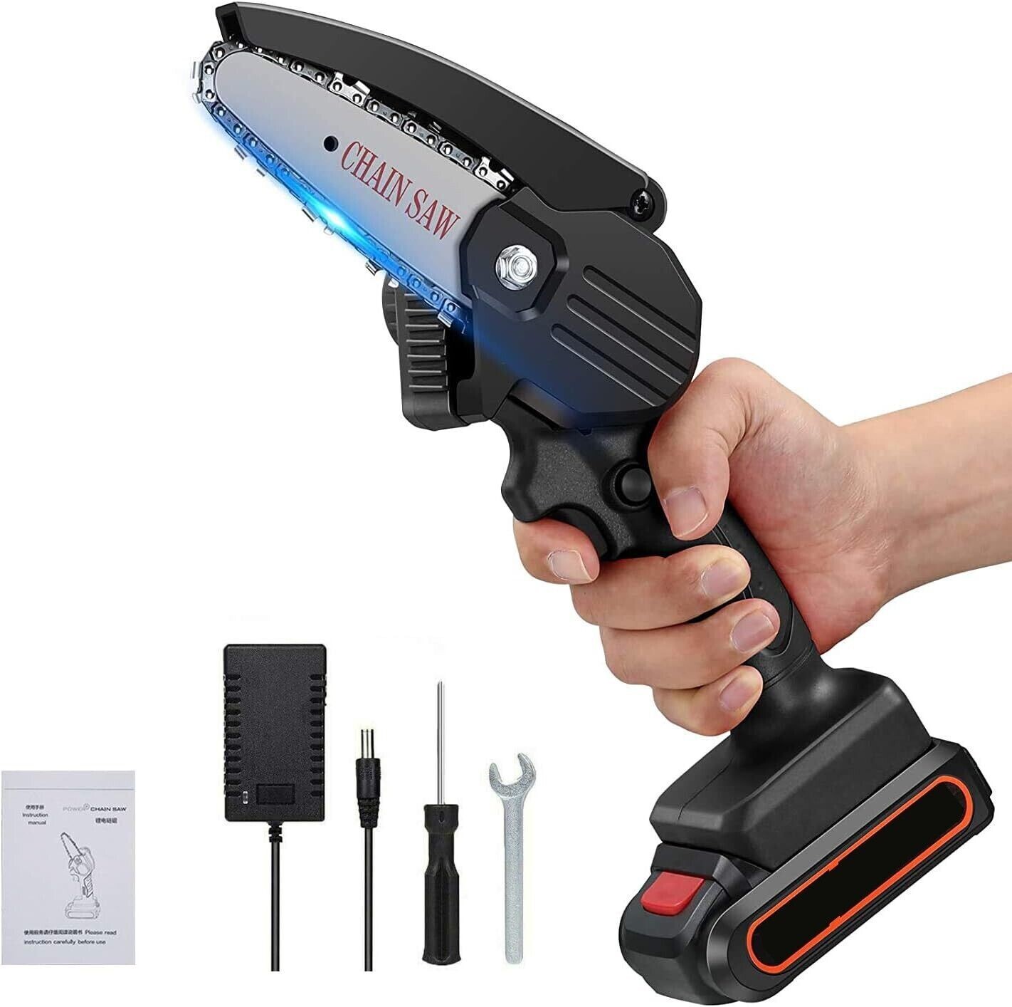 Offerta Mini Motosega a Batteria 21V - Kit Potatura Rami con Valigetta