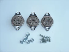 BELTON 9 pin 12AX7, EL84 tube sockets, BOTTOM mount, with hardware, 3 pcs