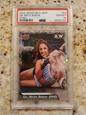 2022 UPPER DECK AEW DR. BRITT BAKER  PYRO  PSA 10 GEM MINT AEW Population 1