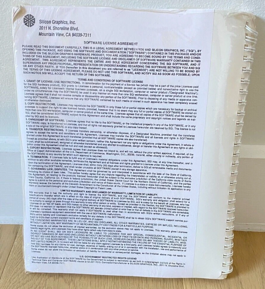 Silicon Graphics 4D1-4.0 Release Notes - Sealed, NEW - Image 2 of 2