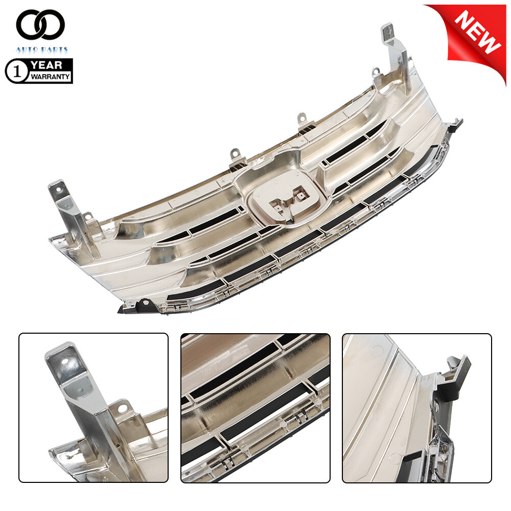 Front Grille For 2011-2013 Honda Odyssey – Silvery/Black Bumper Grill Replacement