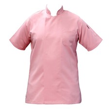 Black / white coat Chef Apparel Unisex Short Sleeve Chef Jacket stub button