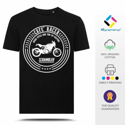 Scrambler Cafe Racer Circle Style TS-DUC-014 Grafik T-Shirt