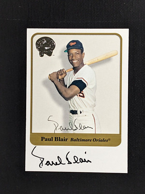   2001 Fleer Greats of the Game PAUL BLAIR   Very Rare Double Auto Version!  