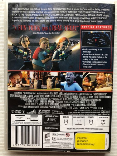 Monster House (DVD, 2008) PAL Region 4 - LIKE NEW - Picture 4 of 4