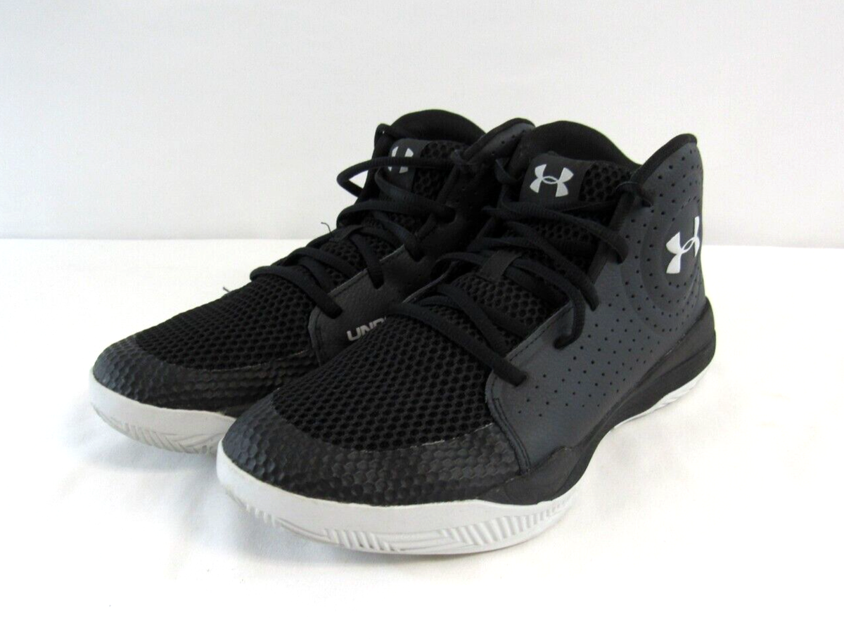 Under Armour UA Jet G5 Black Workout Basketball Shoes Youth Size