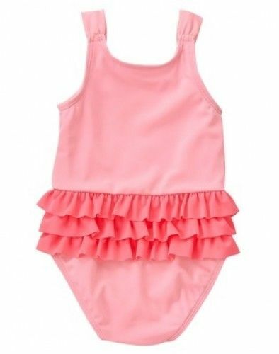 Gymboree Kleinkind Mädchen 18-24 Monate Vogel 1-teiliger Badeanzug rosrosa neu mit Etikett - Bild 2 von 2