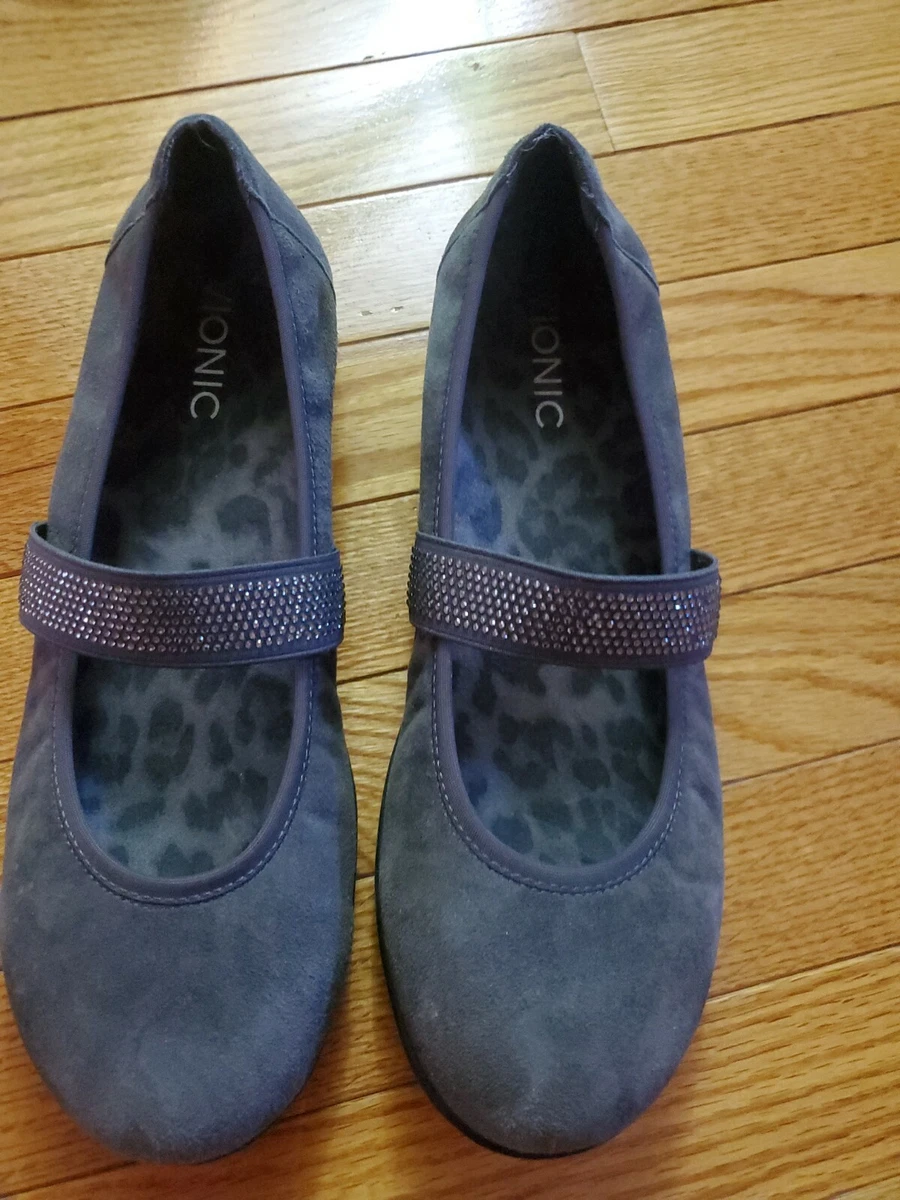 Vionic Womens Orthaheel Days Fern Suede Slip On Mary Jane Shoes Size 9 Flat