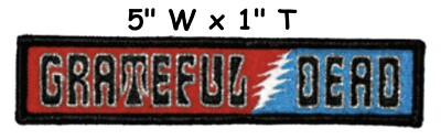 Grateful Dead 60'S Logo Iron On Patch 5'' x 1'' Free Shipping Licensed C&D P-1350
