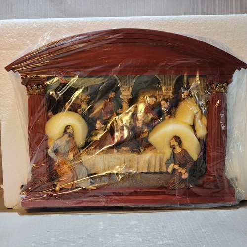 2006 LIFE @ HOME The Last Supper Resin MANTLEPIECE Encased Scene 12" × 10" NEW - Picture 3 of 11
