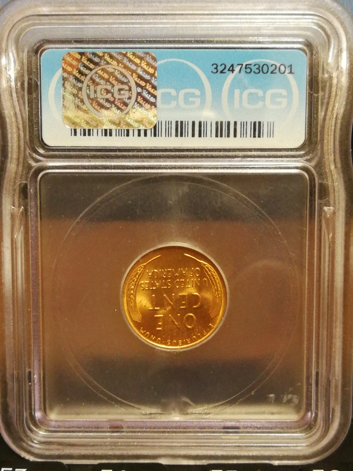 Lincoln Wheat Cent 1955-D - MS66+RD - Image 2 of 2