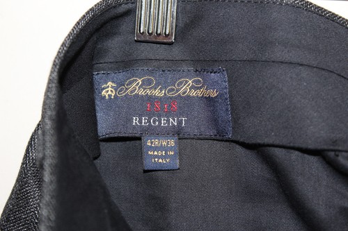 Brooks Brothers Made Italy 1818 Regent Herringbone Wool Grey 2Pc Suit 42R 37-31 - Bild 15 von 16