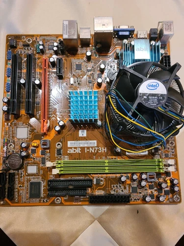 Abit I-N73H-ECL003794 Hdmi Anschluss Mainboard mit Lüfter Kühler OHNE BLENDE!