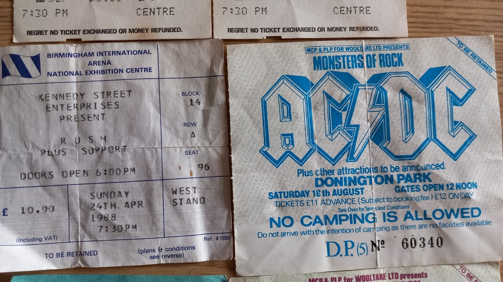 used rock concert ticket stubs eBay