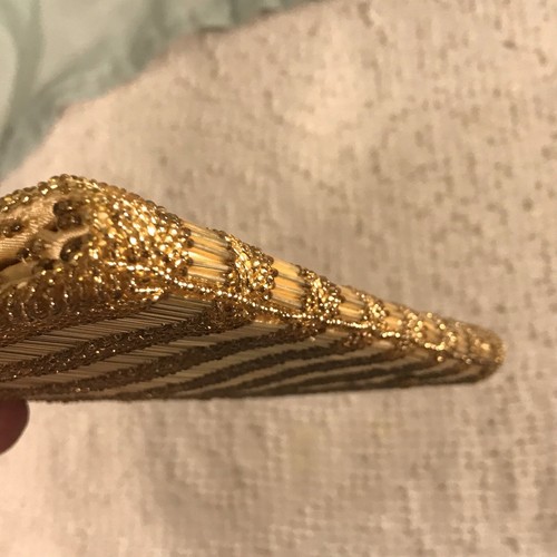 Vintage 60s Clutch Purse Bronze Beading - Picture 5 of 6