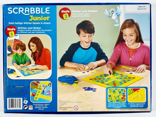 ©2018 Mattel Kreuzwortspiel SCRABBLE JUNIOR dt Wörter Lesen Buchstaben Vorschule - Bild 2 von 3
