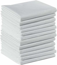 Lot of 12 Standard Size Pillowcase 20" x 31," White