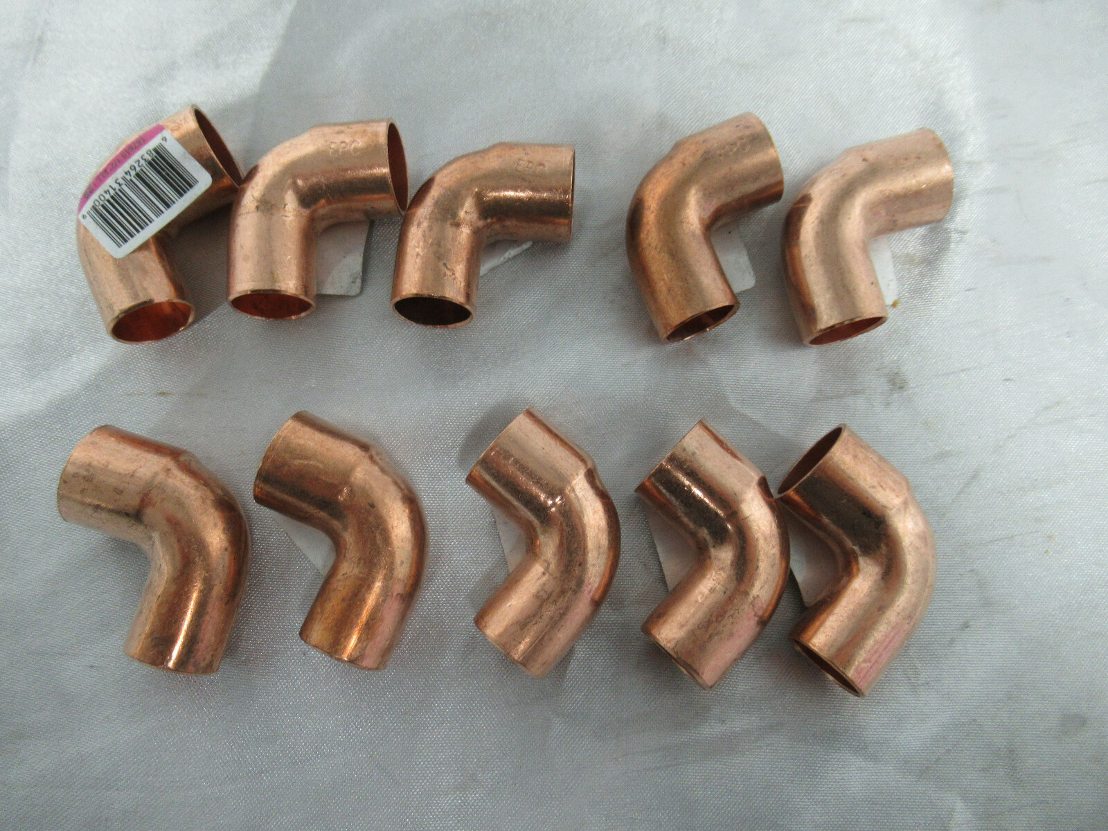 10pk Everbilt 187 615 FTGxC 1/2" Copper Elbow 90 Degree Street 683264314009