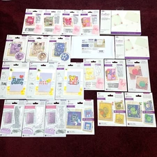 Lot 22 Crafters Companion Gemini Dies Stamps Papercraft Floral Hearts Birthday