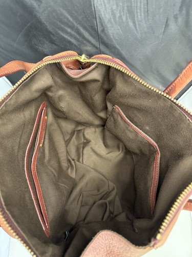 Pour La Victoire Butler Shoulder Tote Bag in Oxblood Leather and Pony Hair - Picture 16 of 17