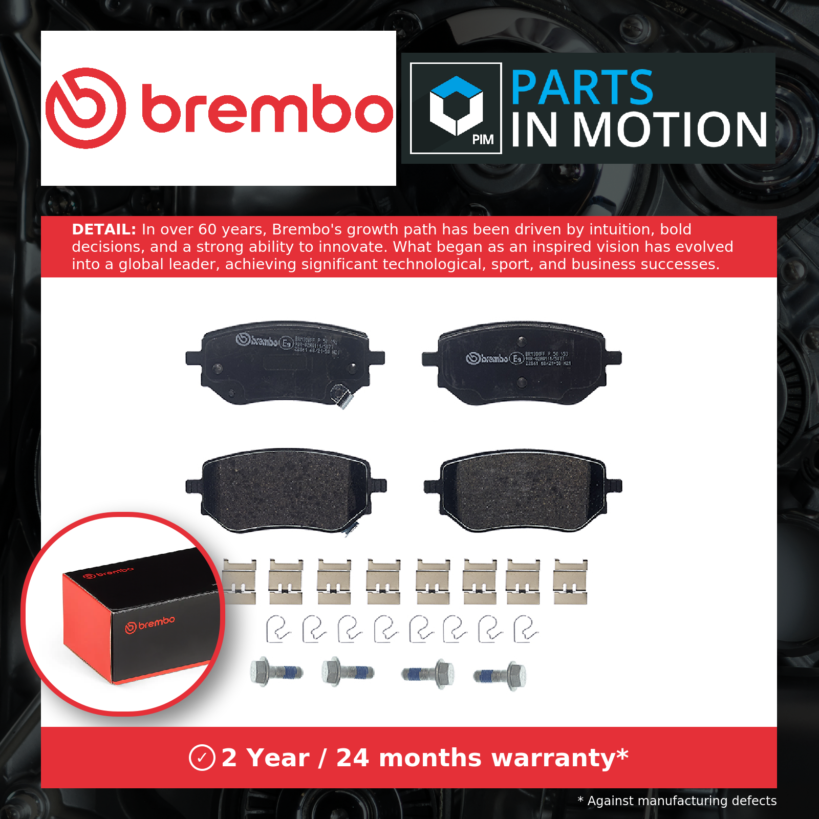 Brake Pads Set Rear P50153 Brembo 4704230600 A4704230600 D40605JU0A 22861 22862 - Image 3