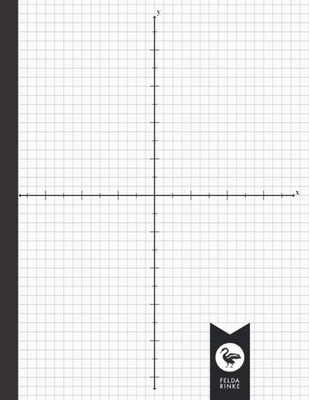 Graph Paper With XY Axis 4 Quadrant Coordinate Grid: Quad Ruled ( 4 Squares per