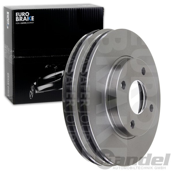 2X Eurobrake Bremsscheiben 258Mm BelÜFtet Vorne Passend FÜR Ford Fiesta Focus-image