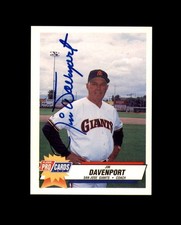 Jim Davenport Signed 1993 Fleer ProCards San Francisco Giants Autograph