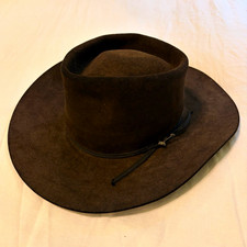 Stetson J.B. Stetson Co. 4X Beaver Western Cowboy Hat Brown 22 size 7