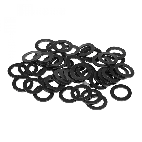 50 StüCk Gummi Unterlegscheiben Flache Unterlegscheiben Schwarz 39Mm AD 25Mm ID-image