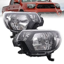 Headlights Assembly For 2012-2015 Toyota Tacoma Black Amber Corner Lamp Pair