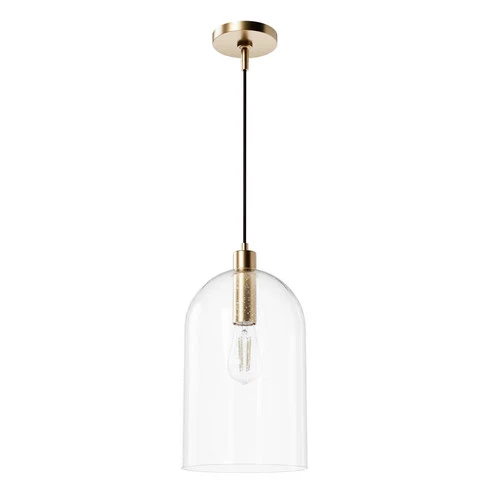 Hunter Fan Lochemeade Clear Seeded Glass 1-Light Large Pendant Ceiling - Picture 1 of 7