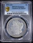 1892-CC $1 Morgan Silver Dollar PCGS Genuine AU Detail