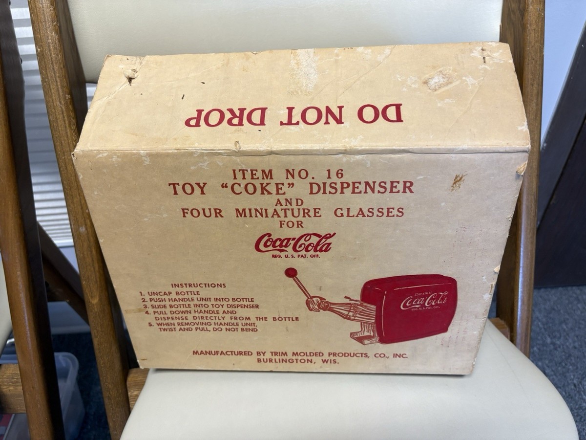 Vintage Toy Coca Cola Plastic Dispenser with Box And Cups | eBay