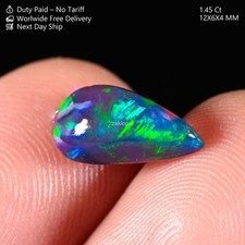 Natural Ethiopian Multi Fire Opal Supply Pear Cabochon 1.45 Cts 12X6X4 MM