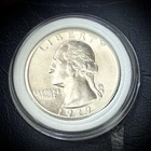 1939-S U.S. Washington Silver Quarter grades a nice AU. Tougher date + mintmark.