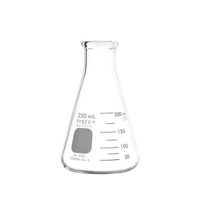 PYREX 250mL NM Erlenmeyer Flasks with Heavy Duty Rim