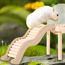 Wooden Hamster Climbing Toy Wooden Ladder Bridge Cage Decor