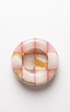 Pink  White Checkered Marble/Stone Ashtray