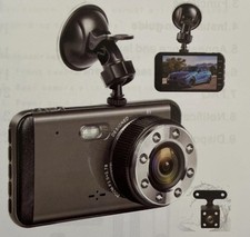 HD 1080P Car Dual Lens Dash Cam Front/Rear/Inside Video Recorder Camera G-sensor